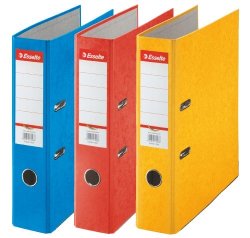 Esselte Rainbow Set Of 3 Lever Arch Files Back 75 Mm Assorted Colours