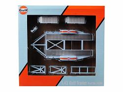 Gmp Tandem Car Trailer With Tire Rack Gulf Oil For 1 43 Scale Model Cars 14304