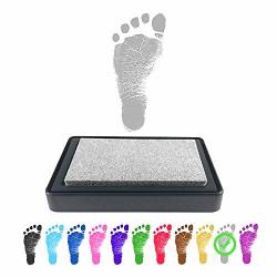 Non-Toxic Baby Hand And Foot Prints Hand And Footprint Pad Ink - Black  Footprints Handprints Ink Pad Safe Acid-Free No-Mess Inkpad for Baby Infant  New
