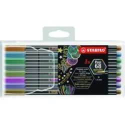 Pen 68 Fibre-tip Pen: Metallic Assorted Wallet 8& 39 S