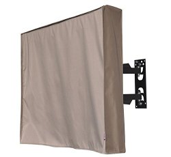Outdoor 72"TV Cover Brown Weatherproof Universal Protector For 72" Lcd LED Plasma Television Sets - Compatible With Standard Mounts And Stands. Built In Remote