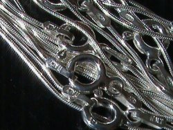 45 Cm Solid Sterling Silver Snake Chain