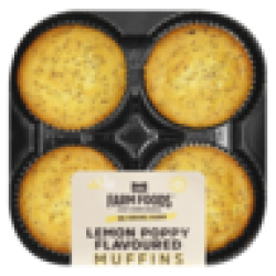 Farm Foods Lemon Poppy Flavoured Muffins 4 Pack