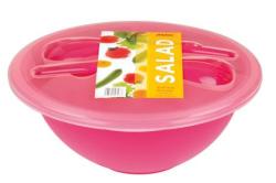 Alplas Plastics 3.5l Salad Bowl & Lidwith Server