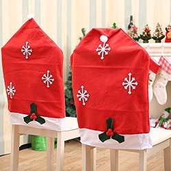 red santa hat chair covers