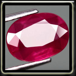 3.66ct Natural Purplish Red Ruby Gem Si - Mozambique Brilliant Modern Facet Oval Lead Glass Heat