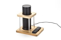 Bamboo Speaker Stand For Amazon Echo Ue Boom And Other Models - Protect And Stabilize Alexa By Wasserstein With Platform