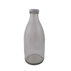 Consol 1L Glass Zero-waste Milk Bottle With Metal Lid