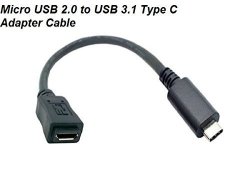 Bizlander USB C Male To Micro USB 2.0 Female Cable Adapter For Nokia N1 Chromebook Pixel