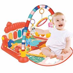 Baby Play Mat Activity Gym Musical Infant Kick And Play Activity Center Newborn Mats With Piano Microphone Cushion 5 Activity Toys Gym Floor Playmat
