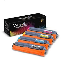 Valuecolor Replacement For Brother TN221 TN225 Toner Cartridge High Yield For Brother HL-3170CDW HL-3140CW MFC-9130CW MFC-9330CDW MFC-9340CDW Laser Printer 1 Black 1 Cyan 1