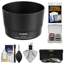 Canon ET-63 Lens Hood For Ef-s 55-250MM F 4.0-5.6 Is Stm With 3 UV CPL ND8 Filters + Accessory Kit