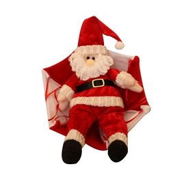 Iuhan Santa Claus Snowman In Parachute Christmas Tree Hanging Ornament Xmas Decoration A