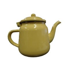 Yellow Enamel Coffee Pot 1.5L