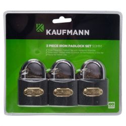 - Steel Lock Set 3 Piece 50MM