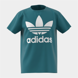 Adidas Originals Unisex Youth Trefoil Teal T-Shirt