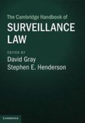 The Cambridge Handbook Of Surveillance Law Hardcover