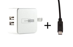 Omnihil 2-PORT USB Charger & Micro-usb Cord For Google Chromecast