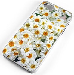 Iphone Case Fits Iphone 5C White Germini Gerbera Flower Blossom Bloom White Plastic
