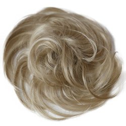 Prettyshop Scrunchie Bun Up Do Hair Piece Hair Ribbon Ponytail Extensions Wavy Curly Or Messy Various Colors Bleach Blond MIX25H613