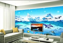 Lwcx Custom 3D Wall Murals Wallpaper Arctic Landscape Tv Sofa Backdrop Mural Bathroom Wallpaper 150X105CM