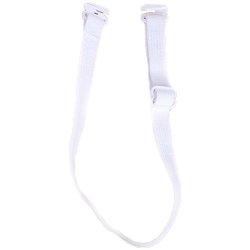 New York Flairs Pre-tied Bow Tie Strap Extender With Elastic Rubber Band White