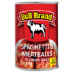 Bull Brand Spaghetti & Meatballs In Tomato Sauce Can 285G