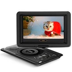 Updated 2018 Goobang Doo EVD-1 Portable DVD Player Support Customizing Personalized Boot Screen With 8 Hours Rechargeable Battery Swivel Screen Sd