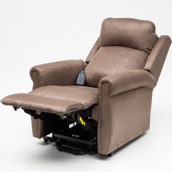 Ez Lift Electric Recliner Chair Shiatsu Massage & Heating Adjustable Neck & Lumbar Support Cocoa Colour