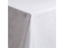White Pure Cotton Rectangular Tablecloth 12-SEATER