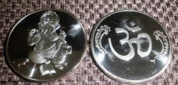 Ganesha Om Coin Silver Clad Steel Coin 1 Tr Oz