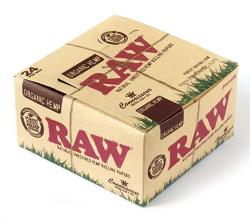 Raw Connoisseur Size King Size Unrefined Organic Hemp Rolling Papers + Tips - 1 Box