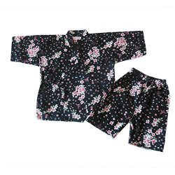 Two L Child's Japan Kimono Jinbei Cherry Blossom Pattern 120