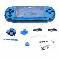 Fosa Replacement Full Housing Console Game Shell Case Cover Back Repair Parts For Psp 3000 PLAYSTATION Portable 3000 System Shock-absorption And Anti-scratch Design Blue