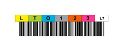 LTO-7 Barcode Label Random Numbered