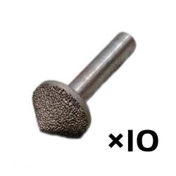 10 Pieces Of 22MM 90 V-profile Marble Stone Router Bit With Coarse Grit Shank 8MM Full Length 40MM RPM24000+ Feedrate 0.8M M
