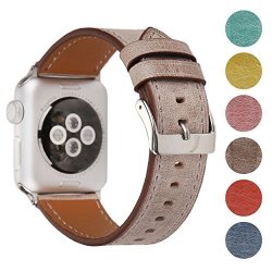 Pantheon Pastel Leather Band Compatible With Apple Watch - Strap For Women - 42MM - Iwatch Bands Fits Series 4 3 2 1