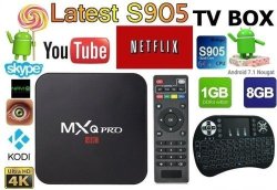 MXQ 4K Pro Android Smart Tv Box MINI Wireless Keyboard Remote