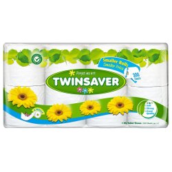 Twinsaver - Toilet Rolls 1 Ply 300 Sheet 8S