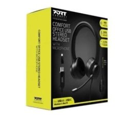 Designs Comfort Office USB Stereo Headset With Microphone - Black