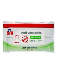 Pigeon Baby Wipes Anti-mosquito Wet Tissue Deet-free Children 6 Months + 12 Sheets Best Product From Thailand By Pigeon
