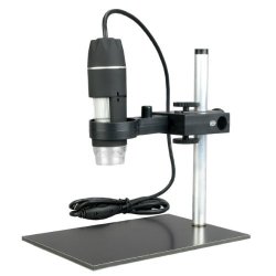 Amscope UTP200X003MP Digital 2MP USB Microscope 10X-200X Magnification Built-in Eight LED Light Source Table Stand Includes Software Cd