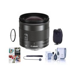 Canon Ef-m 11-22MM F 4-5.6 Is Stm Lens - Bundle With 55MM Filter Kit Lens Case Cleaning Kit Cap Leash Software Package