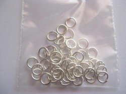 Jump Rings Silver Plated 5mm 50pc