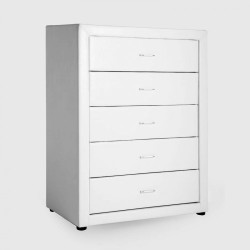 Chest Of Drawers - White Leatherette