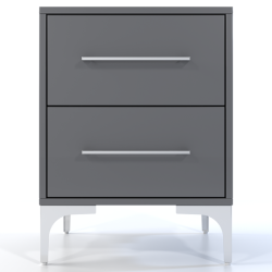 Bam Ny - High Gloss Two Drawer Night Stand