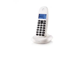 Dect Motorola Cordless Phone White C1001LB+