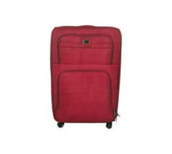Smte- Quality Trolley 1 Piece Fabric Travel Spinner Suitcase Set -red 65 Cm