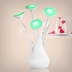 Creative Led Auto Light Sensor Vase Shape Usb Night Light - Green In Stock