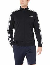 Adidas Essentials Men's 3-STRIPES Tricot Track Jacket Xx-large Black white white